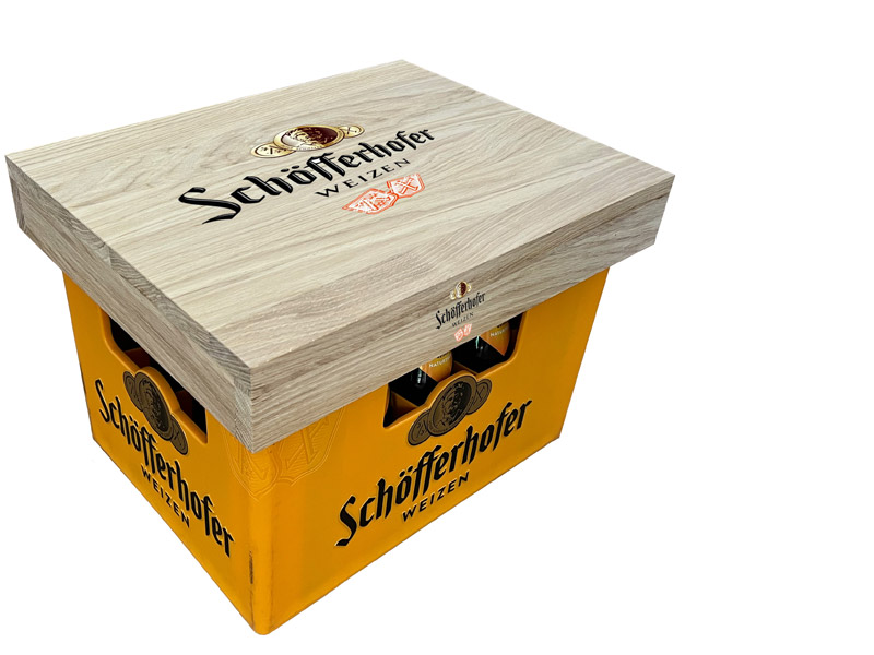 Bierkasten-Sitzauflage – Brauereimöbel & Gastromöbel mit Markeninszenierung
